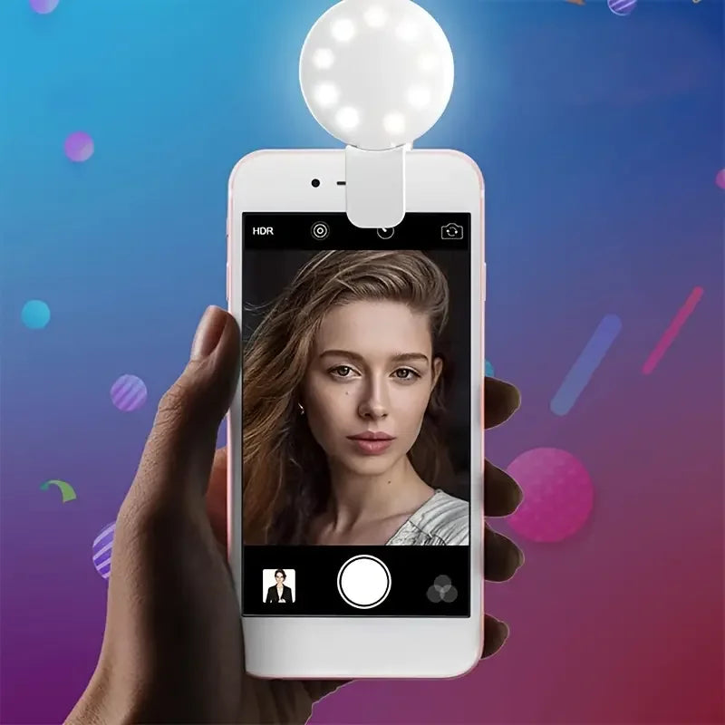💡 Selfie Ring Light Clip – Perfect Licht Altijd & Overal (USB + 3 Lichtstanden!) | 1+1 GRATIS