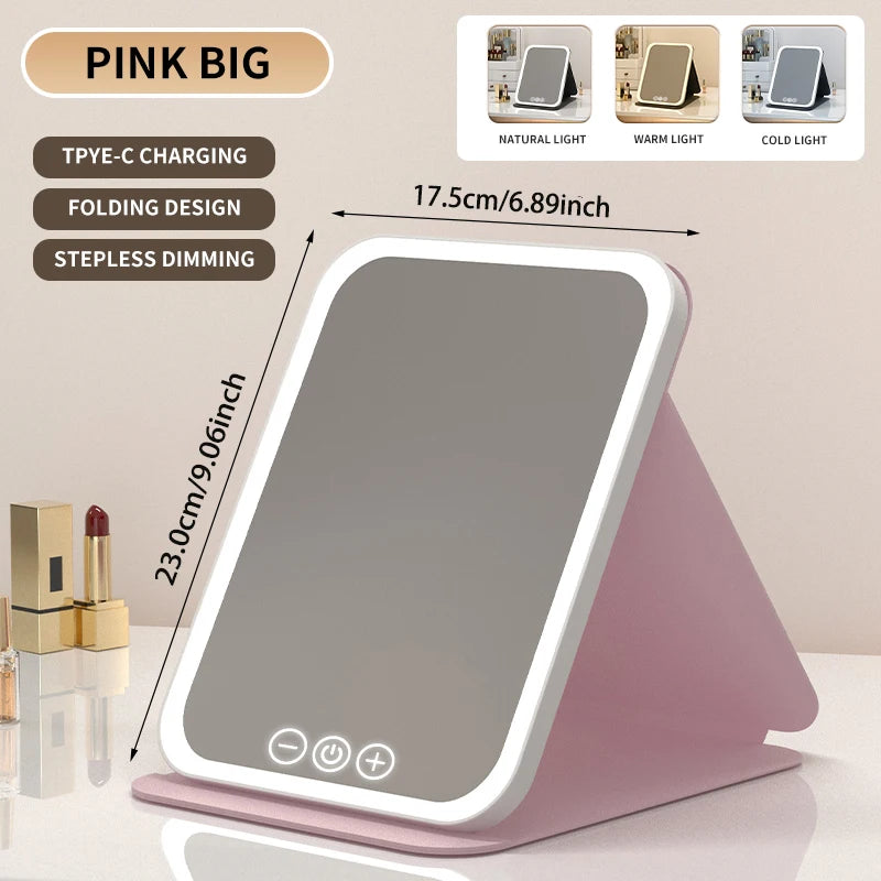 ✨ LED Make-up Spiegel – 3 Lichtstanden & Oplaadbaar! 1+1 GRATIS!💄