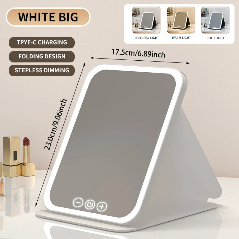 ✨ LED Make-up Spiegel – 3 Lichtstanden & Oplaadbaar! 1+1 GRATIS!💄