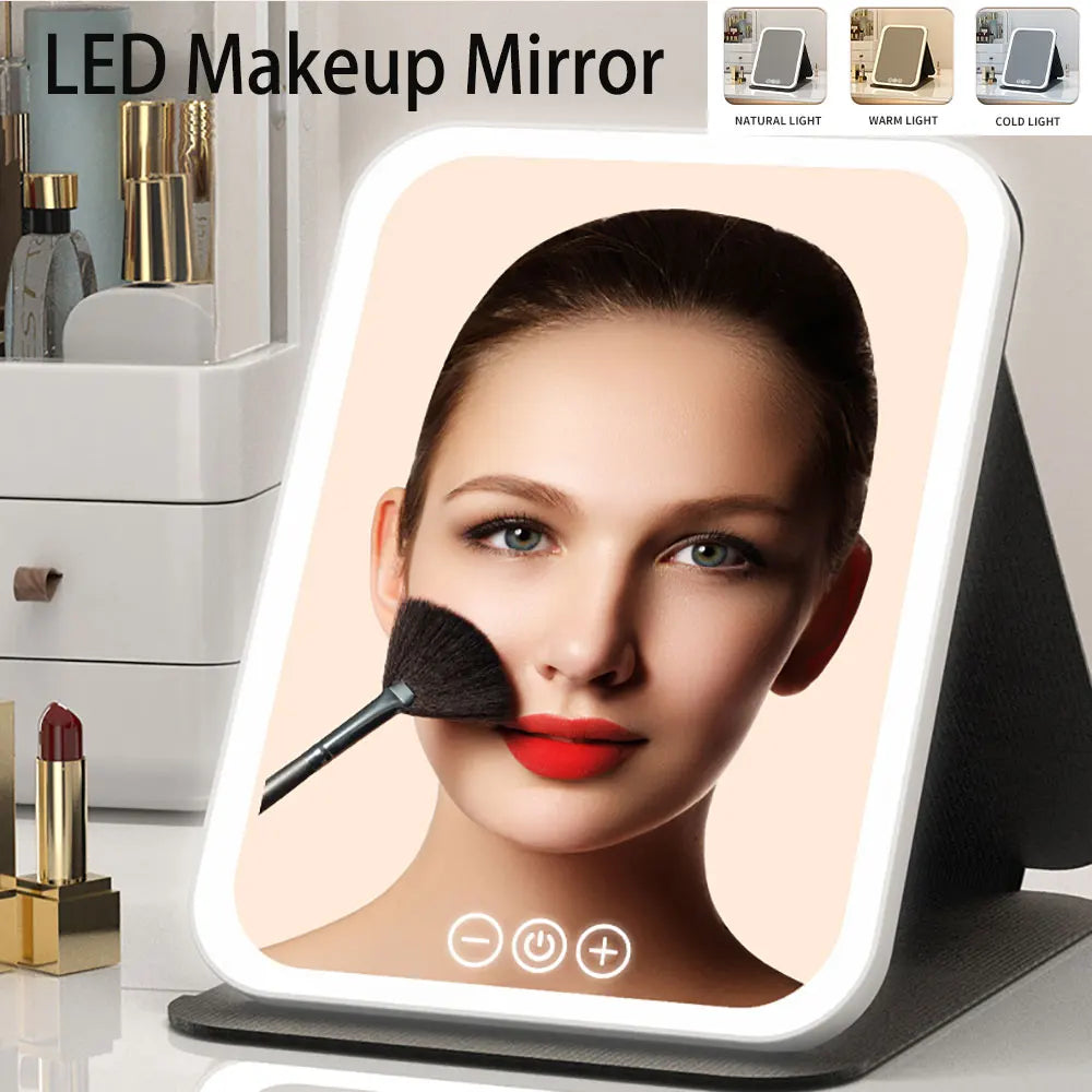 ✨ LED Make-up Spiegel – 3 Lichtstanden & Oplaadbaar! 1+1 GRATIS!💄